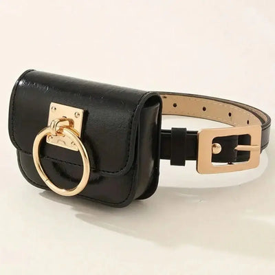 Sac de ceinture femme chic noir