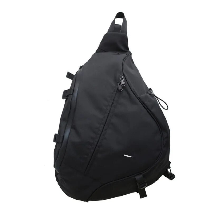 Sac à bandoulière pour femme - Noir - Bandoulière large - En cuir