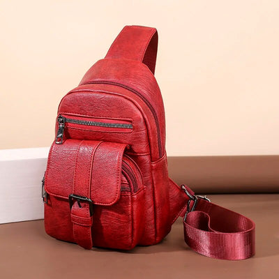 Sac banane bandoulière chic rouge