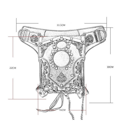 Sac de jambe élégant femme moto