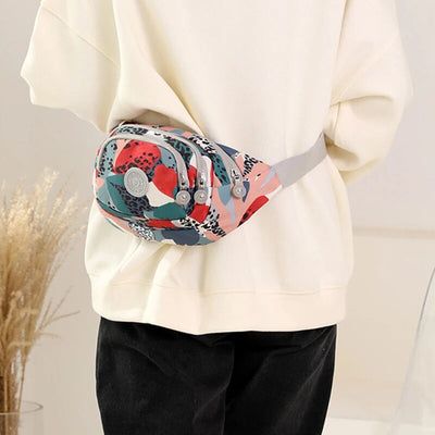 Sacoche banane imprimé rétro