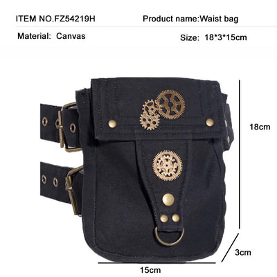 Sac banane femme vintage toile