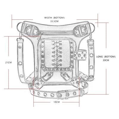 Sac de jambe chic moto femme
