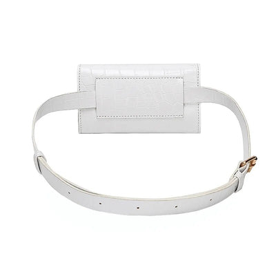 Sac banane cuir luxe femme blanc