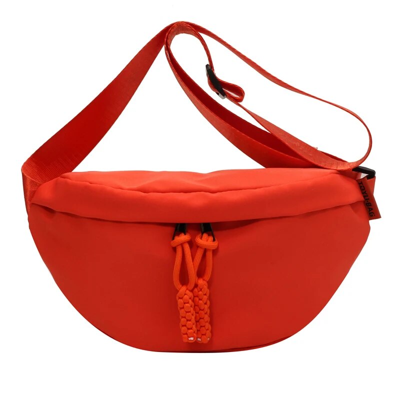 Sac banane oversize orange fluo �?? Mon Sac Banane