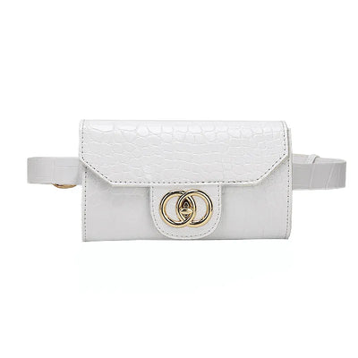 Sac banane cuir luxe femme blanc