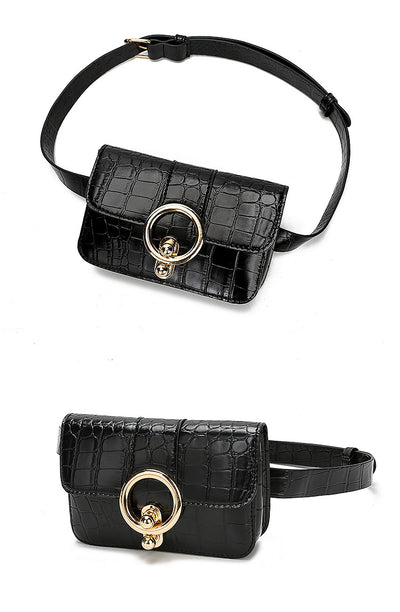 Sac banane ceinture chic avec anneau