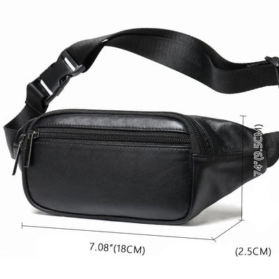 Sac banane classique chic noir homme