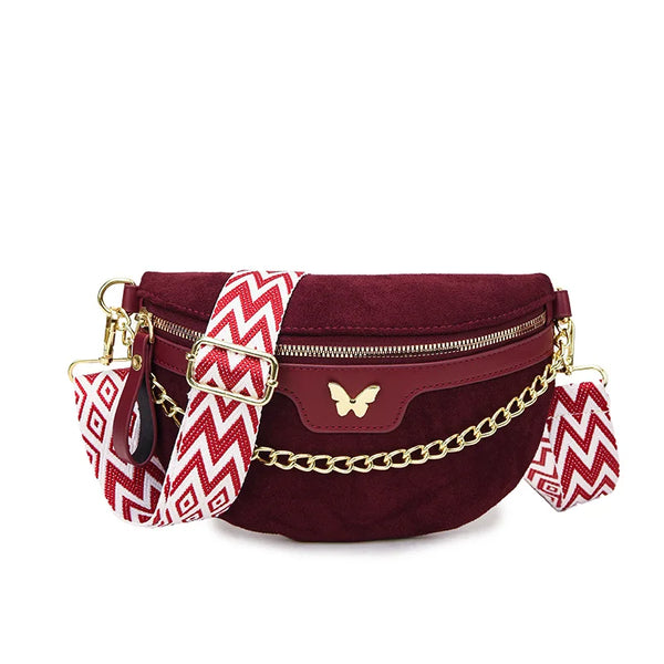 Sacoche bandoulière femme chic Bordeaux