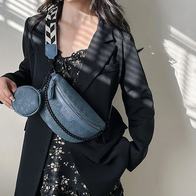 Sacoche bandoulière reliefs rose