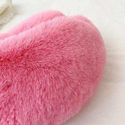 Sac bandoulière peluche oversize gris