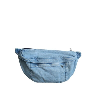Sac banane oversize bleu