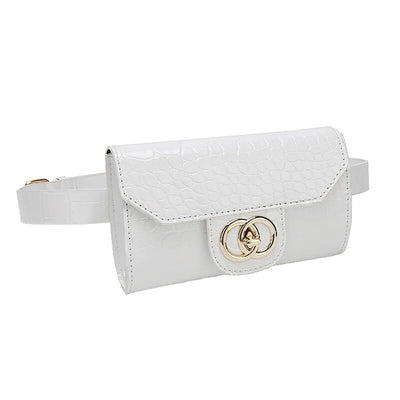 Sac banane cuir luxe femme blanc