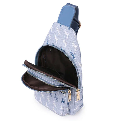 Sac bandoulière bleu fille