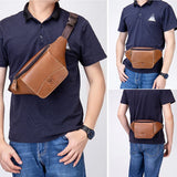 Sac banane homme luxe marron