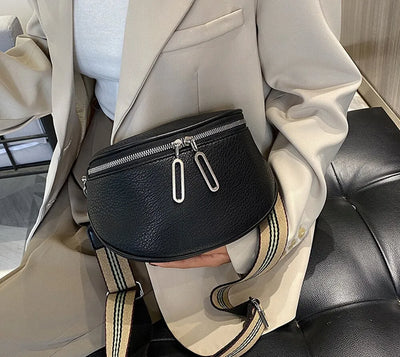 Sac banane bandoulière cuir noir