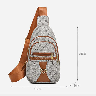 Sac bandoulière chic tissu femme