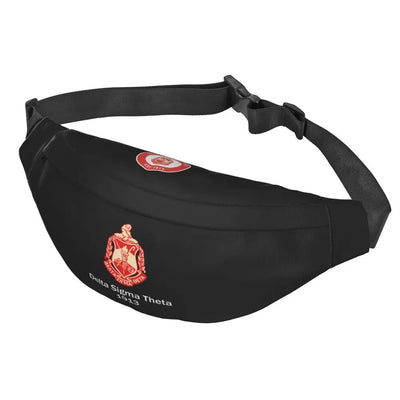 Sac banane Oversize noir écusson