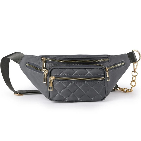 Sac banane cuir rose
