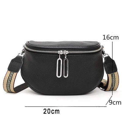 Sac banane bandoulière cuir noir