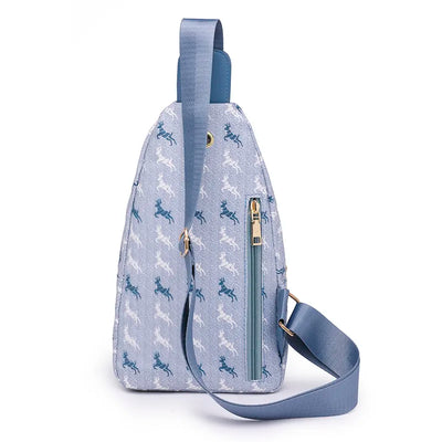 Sac bandoulière bleu fille