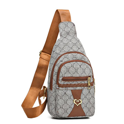 Sac bandoulière chic tissu femme