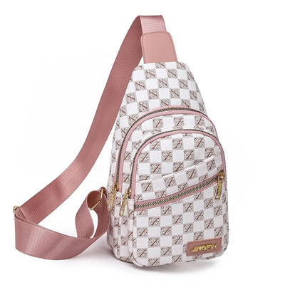Sac bandoulière damier imperméable blanc