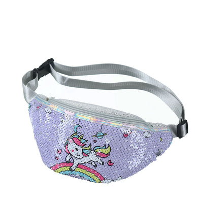 Sac banane licorne à strass adolescents