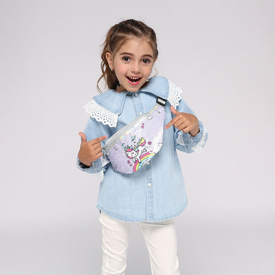 Sac banane licorne à strass adolescents