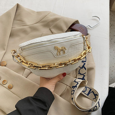 Sac banane bandoulière cuir chic