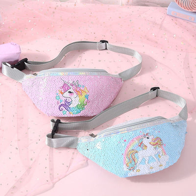 Sac banane licorne à strass adolescents