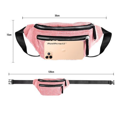 Sac banane velours côtelé