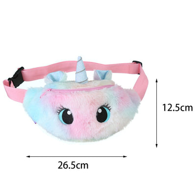 Sac banane mignon kawaii licorne fourrure