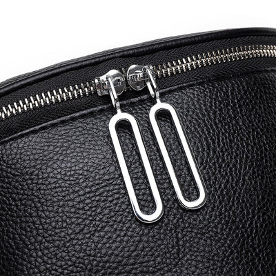 Sac banane rétro en cuir rouge