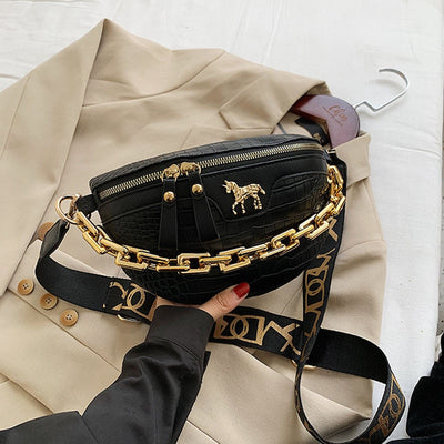Sac banane bandoulière cuir chic