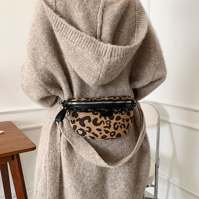 Sacoche banane femme motif panthère