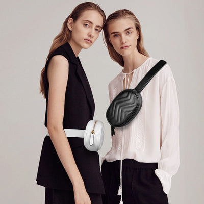 Mini sac banane ovale cuir femme