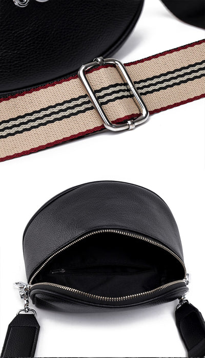 Sac banane rétro en cuir rouge