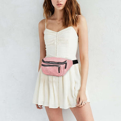 Sac banane velours côtelé