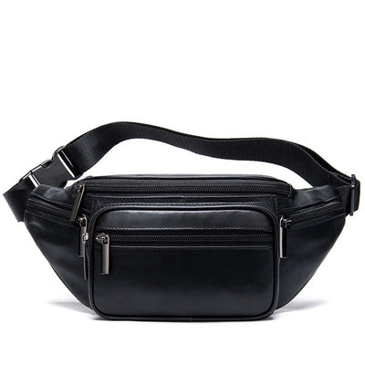 sac banane cuir noir femme