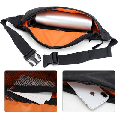 Sac banane noir sportswear homme waterproof