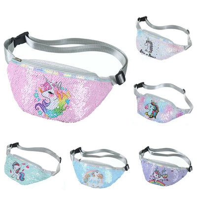 Sac banane licorne à strass adolescents