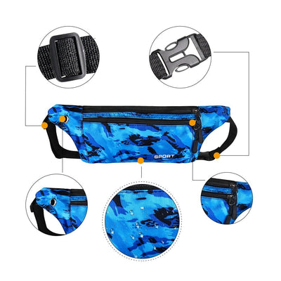 Sac banane bleu sport