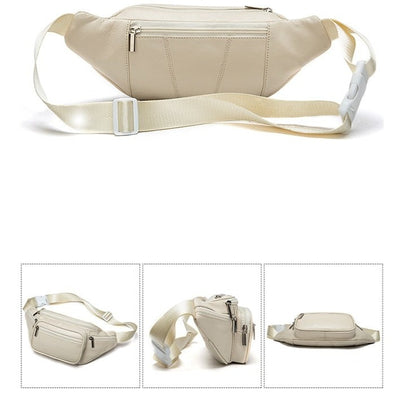 sac banane cuir noir femme