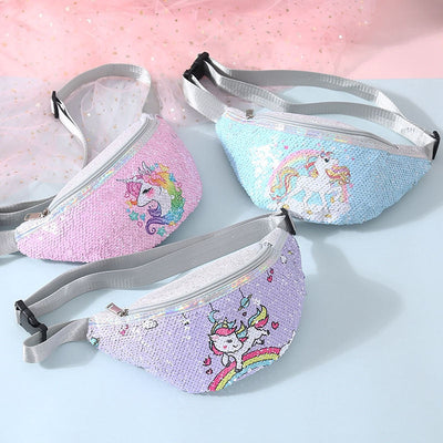 Sac banane licorne à strass adolescents