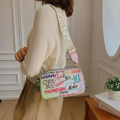 Sac banane bandoulière mode graffiti