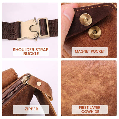 Sacoche banane aventure homme en cuir