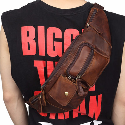 Sac banane homme en cuir