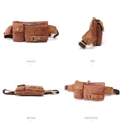 Sacoche banane aventure homme en cuir