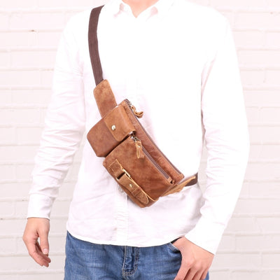 Sacoche banane aventure homme en cuir